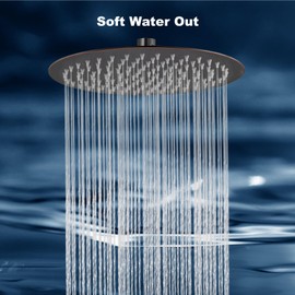 Midanya Round Rainfall Shower Head High Pressure Stainless Steel Waterfall Large Rain Shower Head Ultra Thin Design,Oil Rubbed Bronze 8 Inch