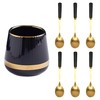 Coffee Spoons with Holder Gold Black