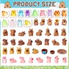 GSrenyu 50 Pcs Mini Resin Capybara Animals Luminous Figures Gifts