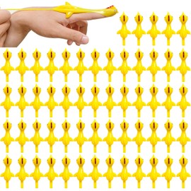 60PCS Finger Slingshot Chicken Rubber,Flick Stretchable Chicken Toys,Flying Stretchy Chicken Fingers for Birthday,Children's Day,Thanksgiving Day Stocking Stuffer Party Favor