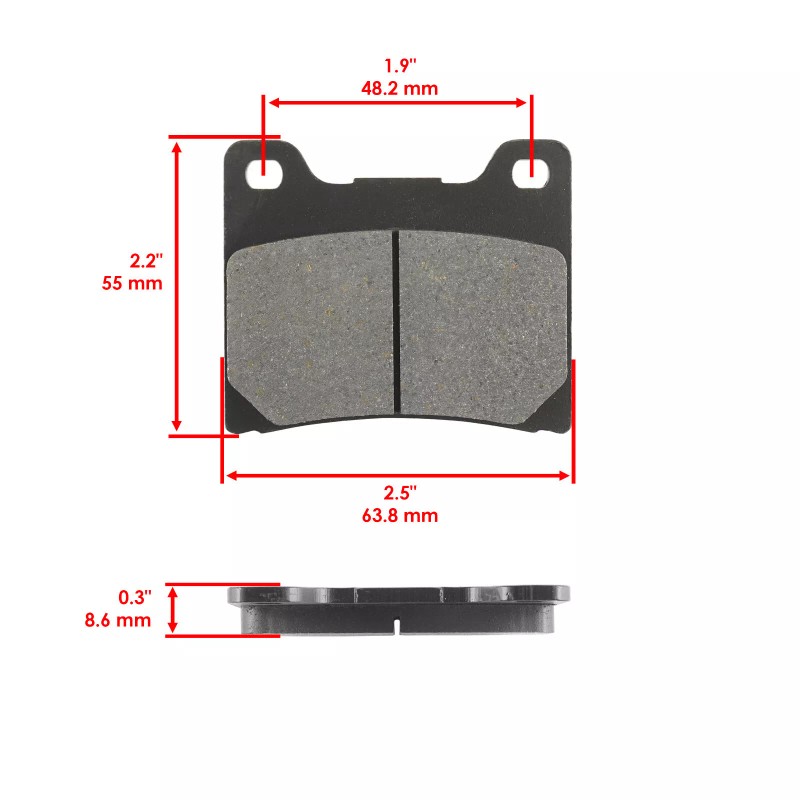 Caltric Front Rear Brake Pads for Yamaha V-Star 1100 Classic
