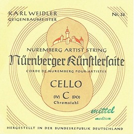 NŸrnberger Strings For Cello KŸnstler 3/4 C Chrome steel;