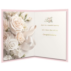 TzenvoGift Wedding Card for Bride and Groom – Congratulations on your Wedding Double-Layer Cards with gold foil