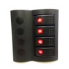 Marine Boat SPLASHPROOF Switch Panel 4 Gang with LED Rocker AUTO Fuse