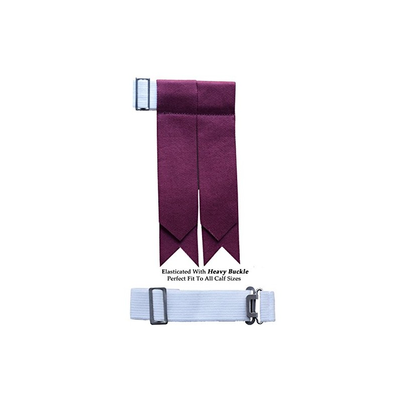 AAR Tartans Kilt Flashes with Heavy Buckle Elastic Adjusters Fit