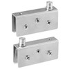 uxcell Adjustable Glass Door Hinges Clamp, Stainless Steel Cabinet Pivot
