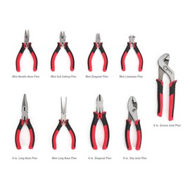 Hyper Tough 9 Piece Pliers Set Drop Forged Steel with Ergonomic Grip Handles