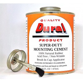 Dural Super-Duty Mounting Cement 32 oz Acid Free 100% Pure Rubber Cement no CA