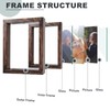 4x6 Rotating Floating Photo Frame - 360° Spinning Wooden Tabletop
