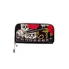Banned Skulls And Roses Wallet - Black/One Size