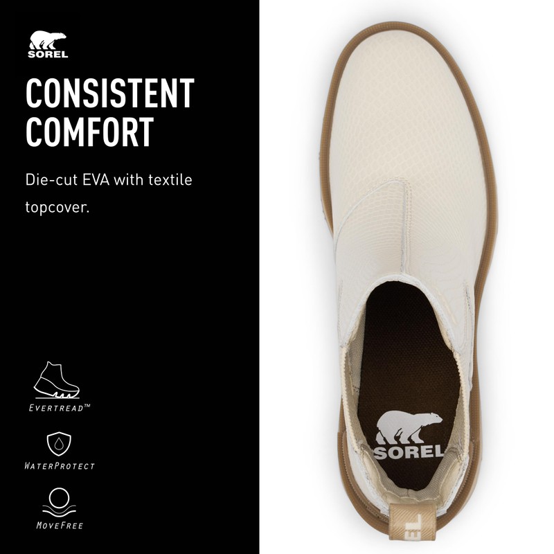 Sorel Women's Hi-Line Heel Chelsea Boots - Bleached Ceramic, Caribou