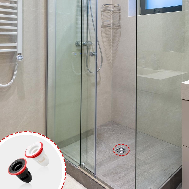 GLADFRESIT 2PCS Shower Floor Drain, Adhesion Design Sewer Core Backflow