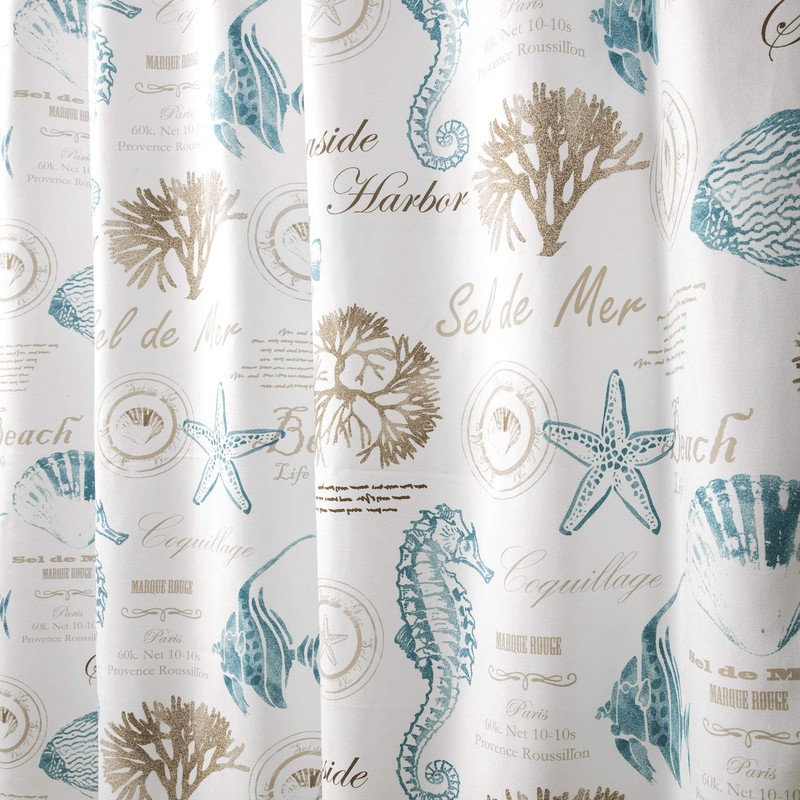 Lush Decor Harbor Life Shower Curtain, 72" W x 72"