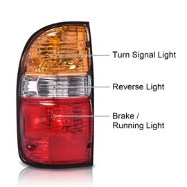 G-PLUS Pair Left&Right Side Tail Lights Assembly Compatible with Toyota Tacoma 2001-2004
