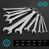 DURATECH Combination Wrench Set, SAE, 11-Piece, 1/4'' to 7/8'', 12-Point,