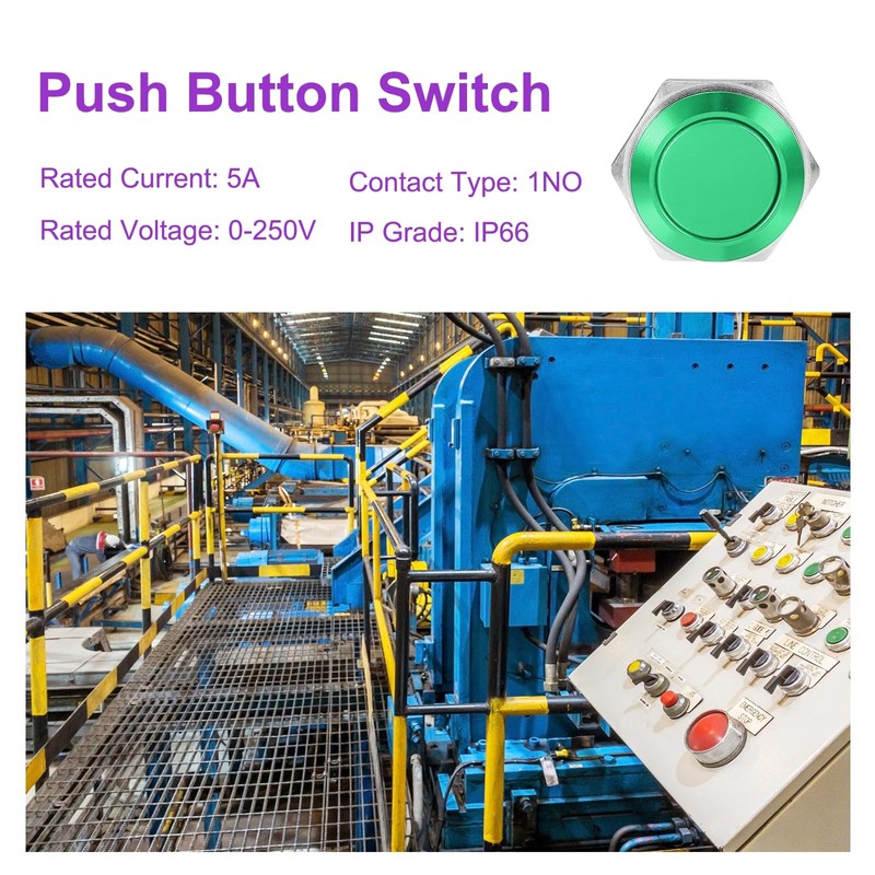 DMiotech 19mm / 3/4" Aluminium Alloy Momentary Push Button Switch