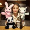Plush Hand Puppet Donkey Lamb Panda Rabbit Soft Stuffed Animal