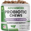 Probiotic, Enzyme, Prebiotic, Dog Chews for Digestive Support - Helps
