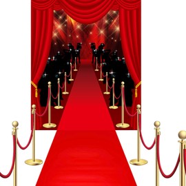 5 x 6 ft Red Carpet Party Decorations Red Carpet Backdrops for Photoshoot Red Carpet Runner for Party Theme Decorations