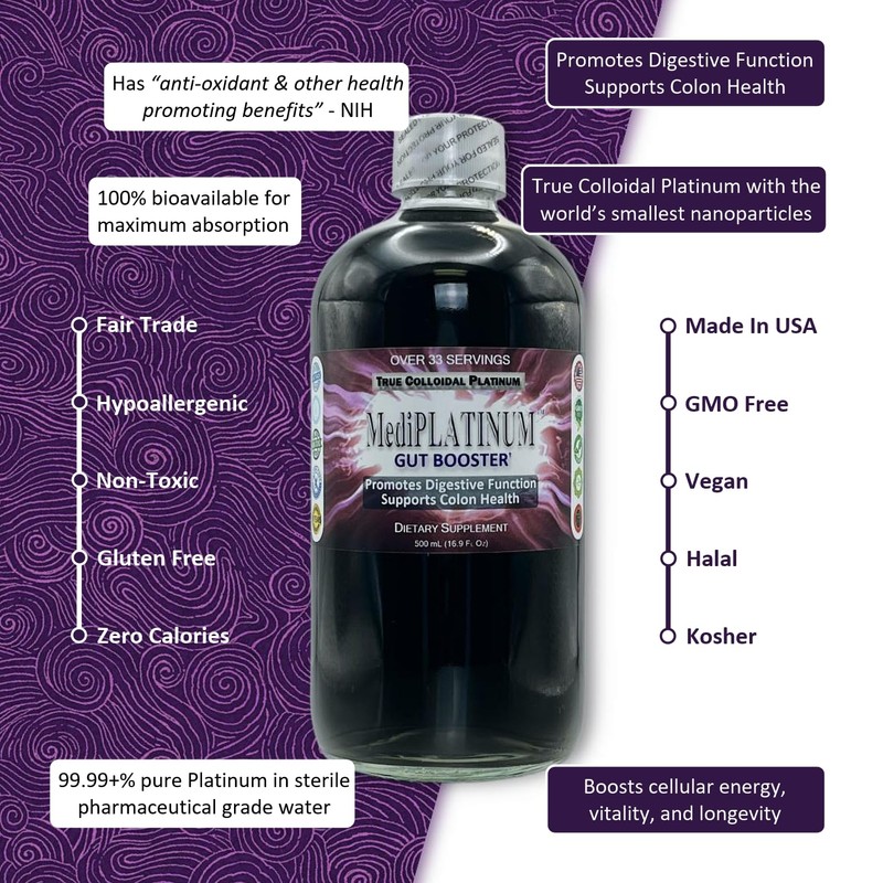 MediPLATINUM True Colloidal Platinum Dietary Supplement - 250 mL (8.45