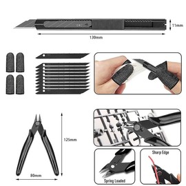 3D Printing Tools Kit, Complete 3D Printer Accessories Set with Deburring Tool, Precision Knife Set, Hex Key Screwdrivers, Tweezers, Scraper – for 3D Model Removal, Smoothing, Finishing & Maintenance