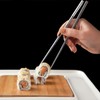 5 Pairs SUS304 Stainless Steel Chopsticks, Reusable Metal Chopsticks,Square Lightweight