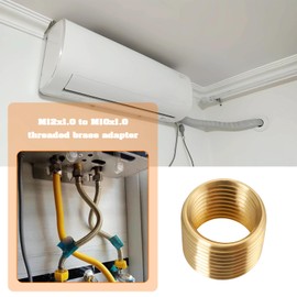 LT Easiyl Brass Reducing Nuts M12x1.0 to M10x1.0 Threaded Adapter for Air Conditioning Pipeline Fire Protection Gas Line 4 Pack