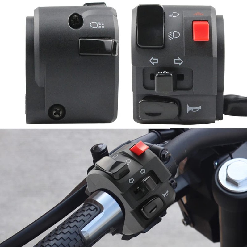 YFFSFDC Motorcycle Handle Switch 7/8" 22mm Motorcycle Handle Left Switch