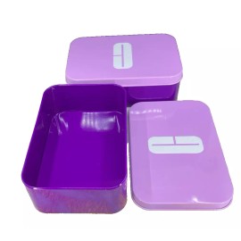 Clinique Empty Tin Box by Clinique Purple Color X Lot of 2