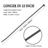 Cable Ties Black, 100 Pack Zip Ties 12 inch Long,