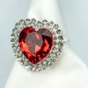 Yacanna Red Heart Napkin Rings Sparkling for Valentines Day, Dinners,