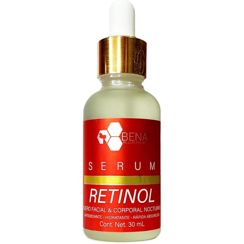 Serum Facial Retinol Y Acido Hialuronico Con Vitamina E Bena