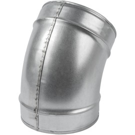 HVAC OV 45° Degree Ø6 Inch Elbow Bend Duct Connector - Galvanized Steel - Metal for Round Ventilation Pipes - Adjustable Outlet Adapter - for Home or Industrial HVAC Ventilation