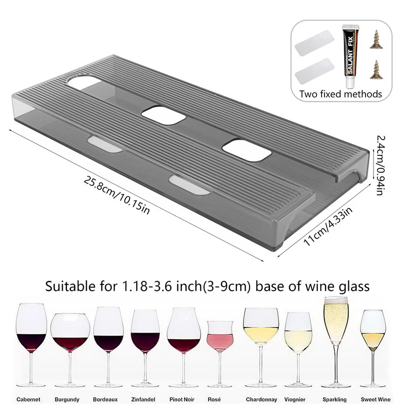 DESONAUT 2 Pcs Wine Glass Holder,Stemware Rack Punch-free Hanging Under