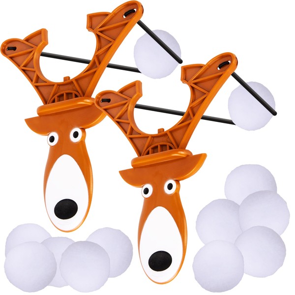 ArtCreativity Reindeer Sling Shot - 2 Pack - Christmas Catapult