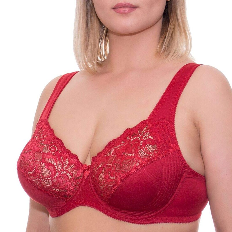 Wide Strap Bra Plus Size Full Coverage Underwire Support Panels