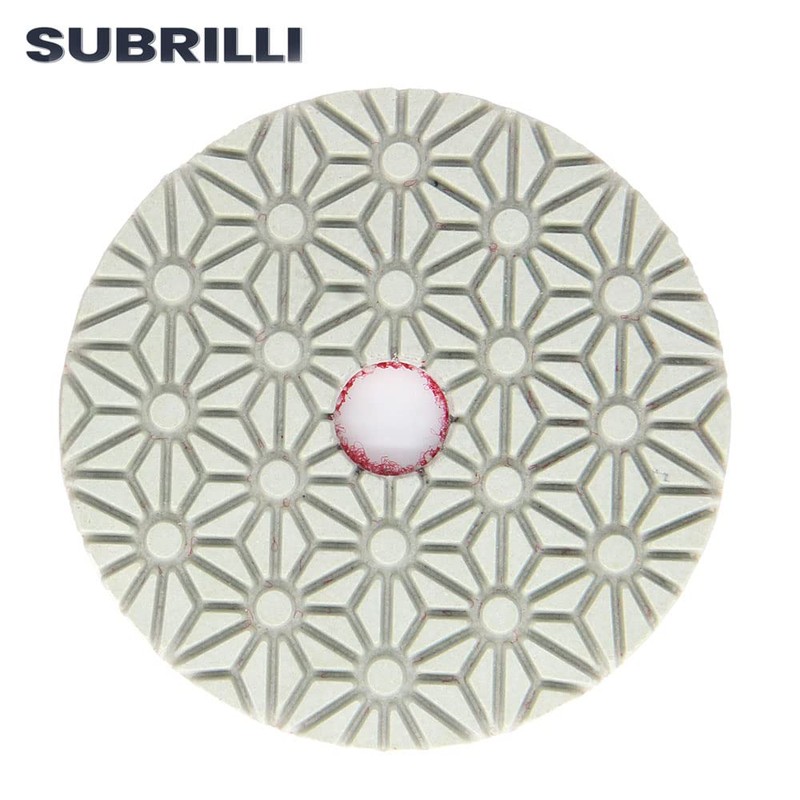 SUBRILLI Dry/Wet 3 Step Diamond Polishing Pads 4" Sanding Discs