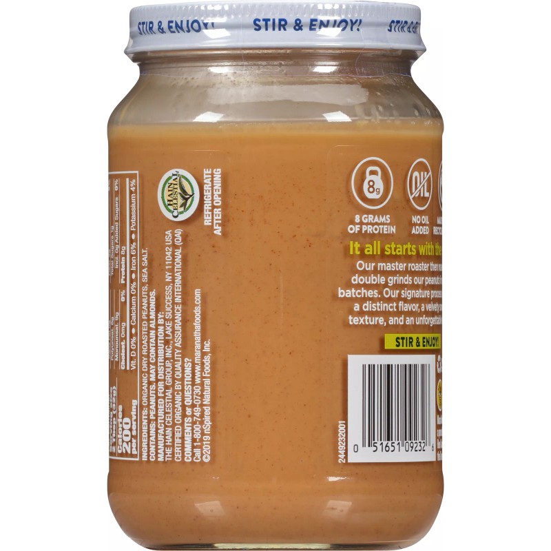 Maranatha Peanut Butter Creamy Salt Organic 16 oz (Pack of