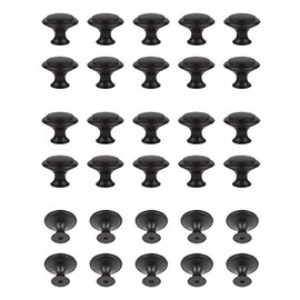 Black Cabinet Knobs, 30 Pcs 1-1/5 inch Kitchen Cabinet Knobs, Kitchen Cabinet Hardware, Black Drawer Knobs by MoHern