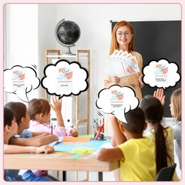 Motiskyy 200 Count Positive Shout Out Cards for Staff Teachers Students Employees Office Appreciation Recognition Reward Cards for Back to School or Work Bulletin Board(Lively)