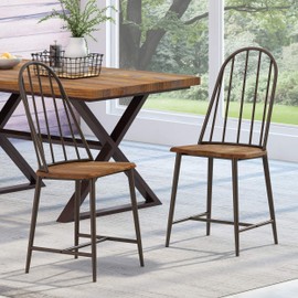 Christopher Knight Home Gessling Dining Chair Sets, Dark Brown + Black + Espresso