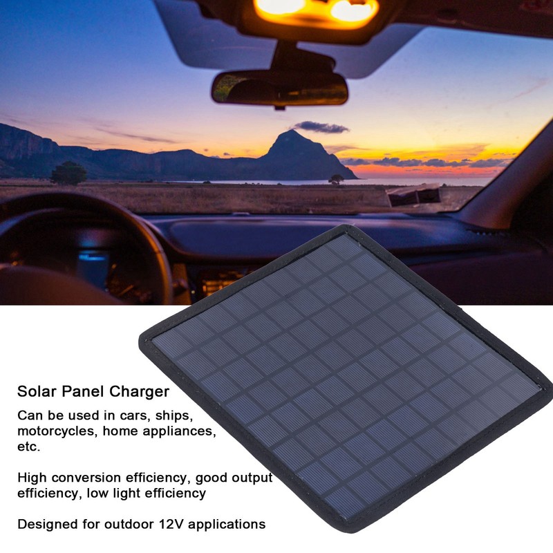 Solar Panel Charger 6W 18V Portable Solar Car 12V Battery