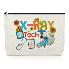 X-Ray Tech Gifts X Ray Technician Gift for Women Radiographer Hospital Staff Radiology Technician Cosmetic Bag Thank You Present for Coworker Radiology Technologist Graduation Makeup Zipper Pouch