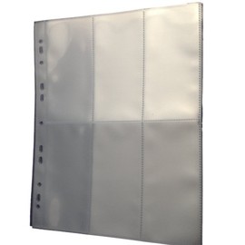 10 x A4 Collector - Storage Album Pages - Acid Free - Medals - Trading Cards - Photography (6v Pockets)