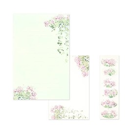 Frontia Floral Writting Papers Envelopes Stickers, Geraniums, Stationery Set with Envelopes (12 Paper Sheets + 6 Envelopes + 6 Sheets Stickers) for Writing Letter (6 Packs, Bulk Pack)