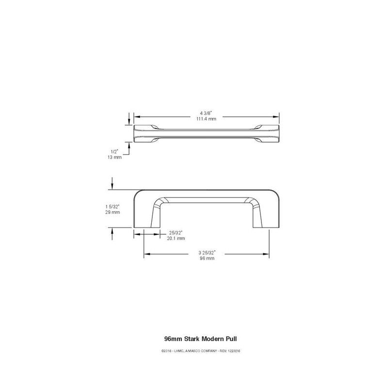Liberty P34946-FB-C 96mm North Dalston Kitchen Cabinet Hardware Pull, Flat