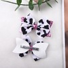 Cow Print Hair Bows for Toddlers 2-4 Years Sparkly Cow