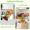 SURETIVIAN 4 Pack Glass Salad Mason Jars with Lids for