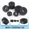 Glarks 32Pcs Screw-On Rubber Feet Set, 18MM Black Floor Protector