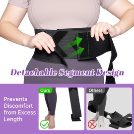 Aphlos Adjustable Waist Trainer Wrap for Women, 180in Total Length Breathable Stretch Fabric, Tummy Control, Back Support, Body Shaping Belt for Workout, Daily Wear, Posture Correction (Black, 1PC)